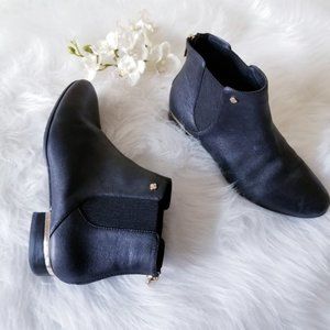 Isola Black and Gold Leather Booties